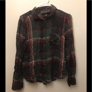 POLLY & ESTER GREEN FLANNEL